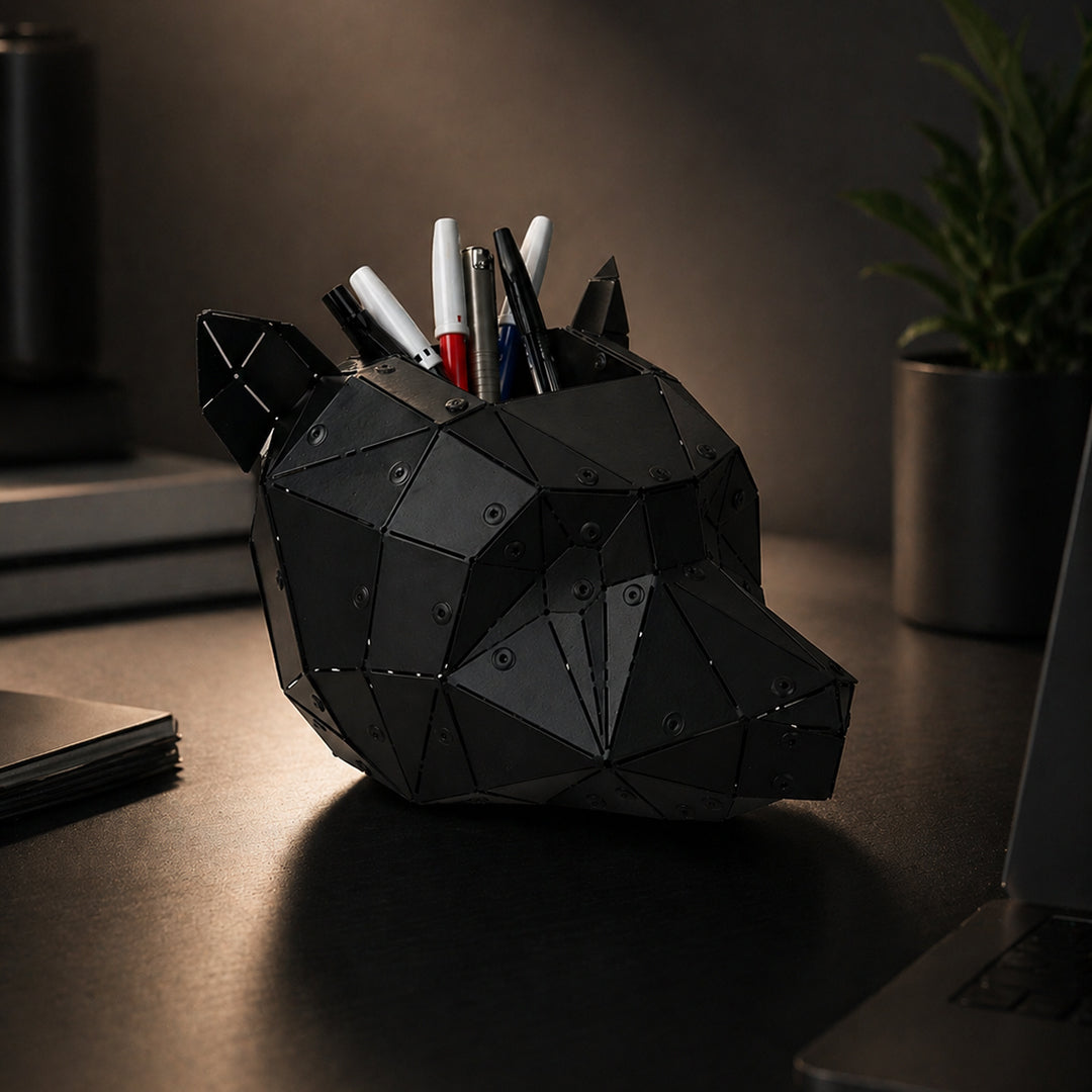 Metal Sculpture Pen Holders