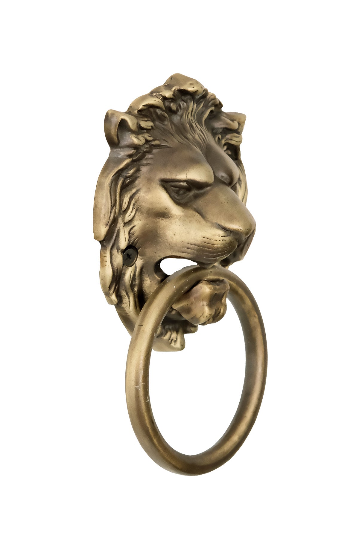 Lion Head Brass Door Knocker – Small