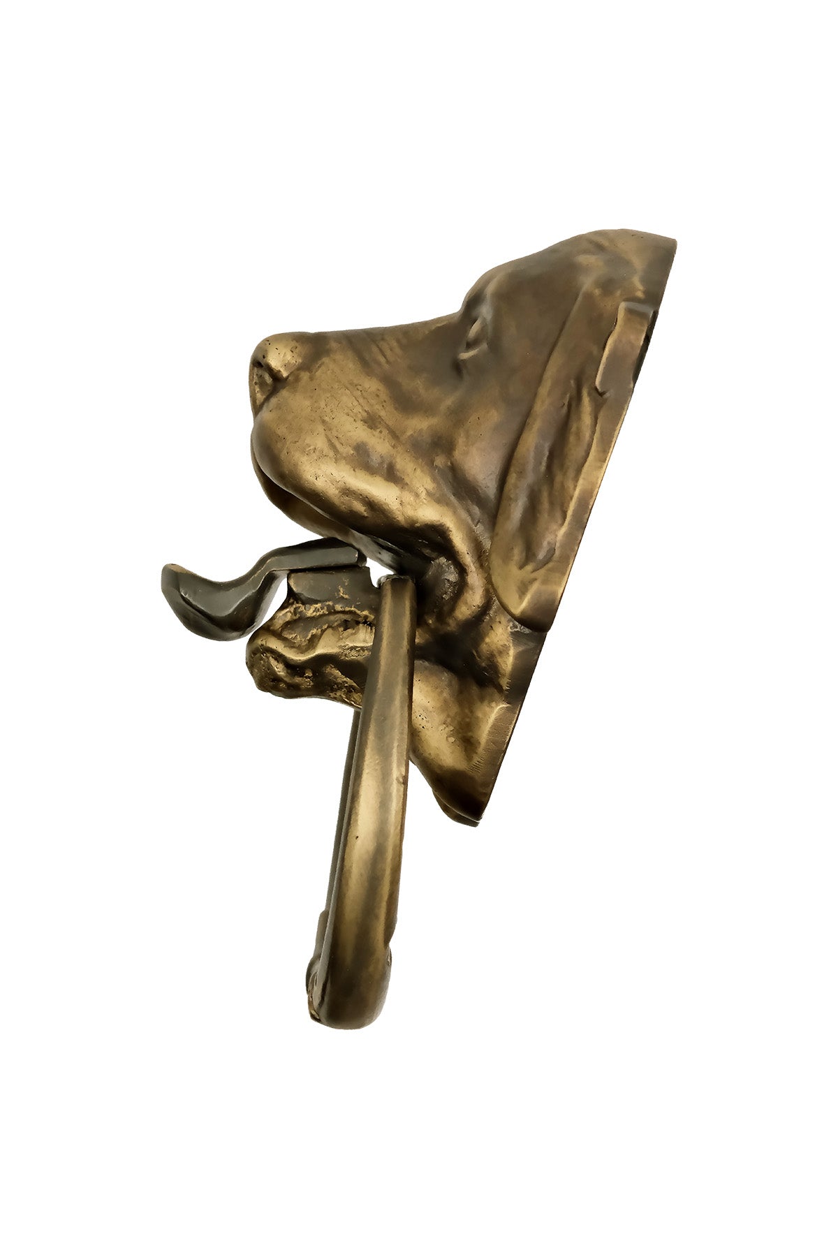 Mastiff Dog Head Brass Door Knocker – Medium