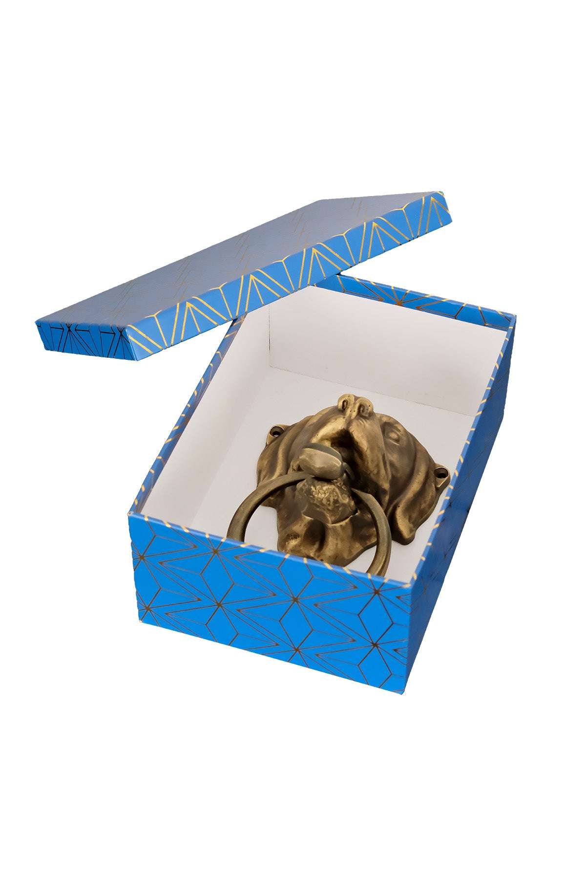 Mastiff Dog Head Brass Door Knocker – Medium
