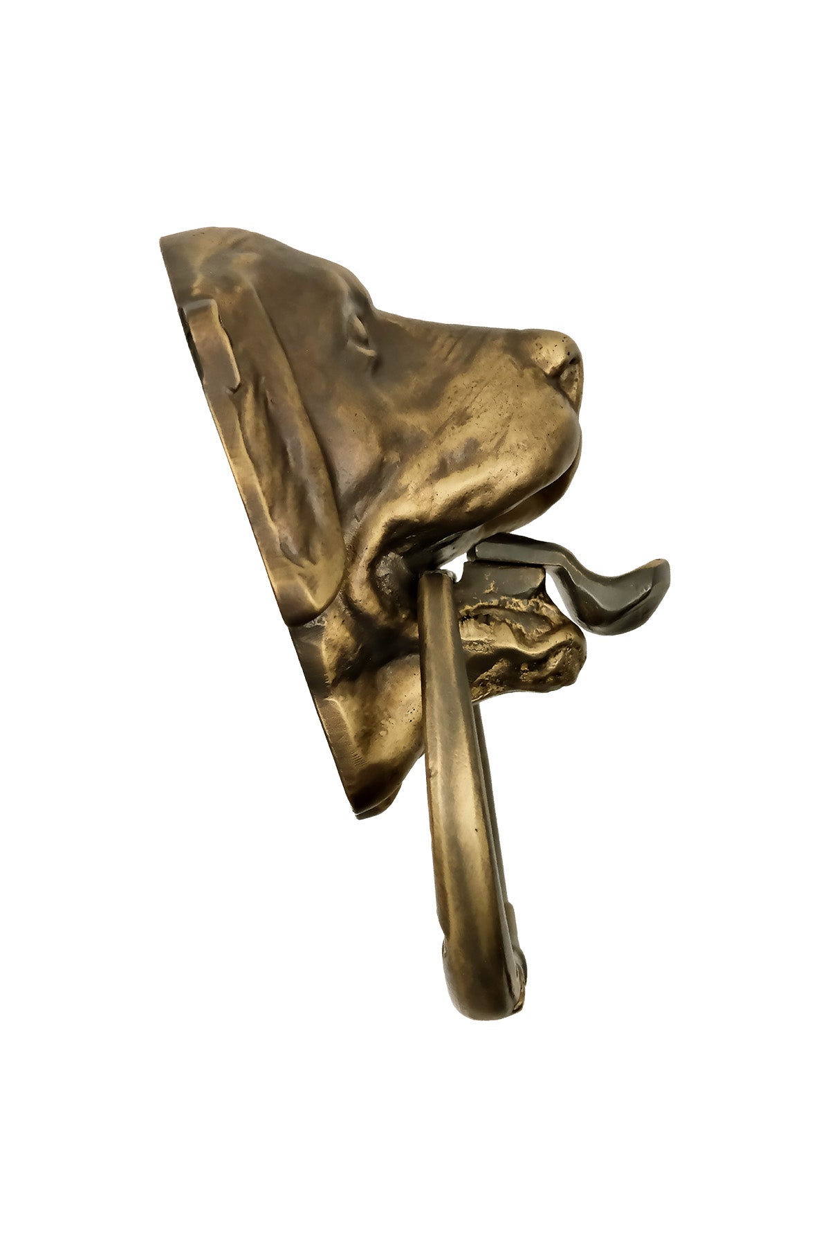 Mastiff Dog Head Brass Door Knocker – Medium