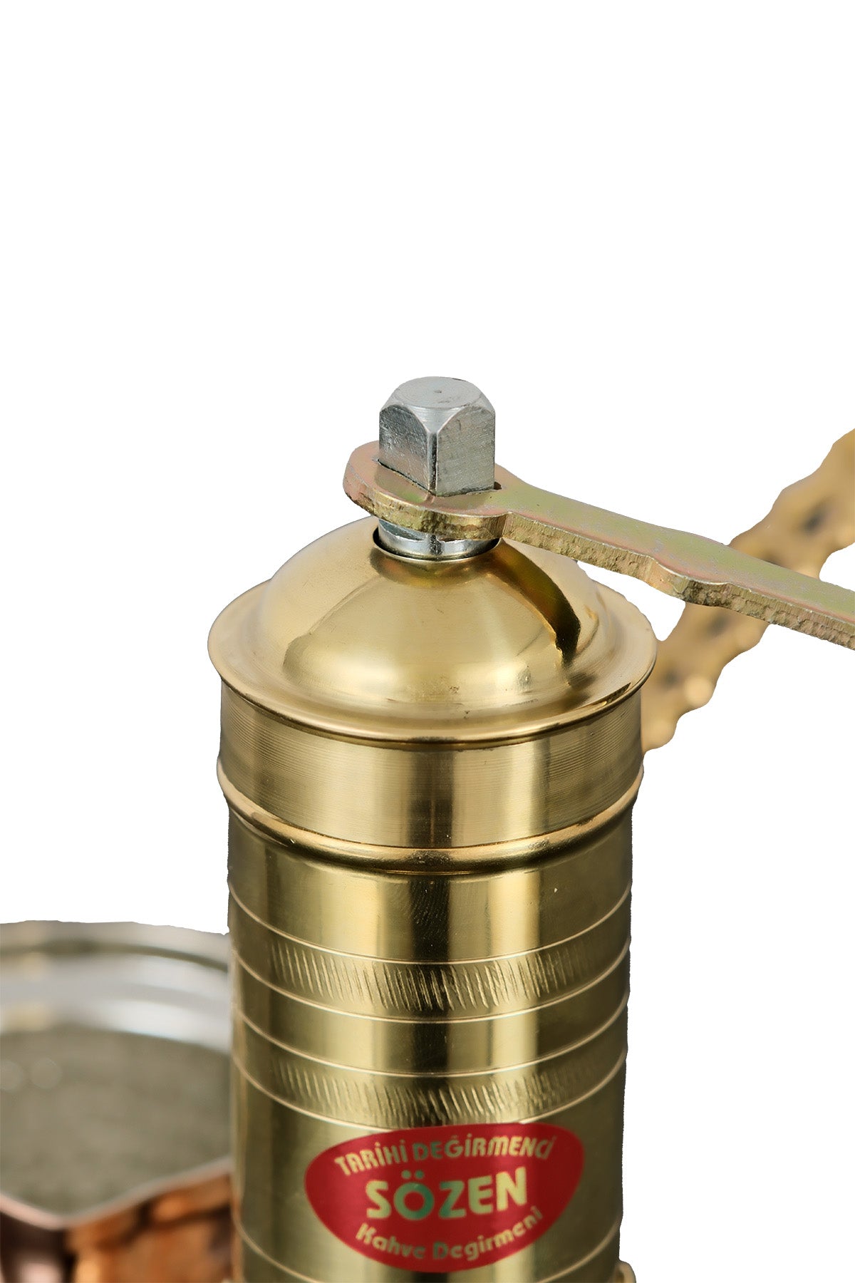 Sozen Brass Coffee Grinder & Copper Cezve Set – 4-Cup Turkish Coffee