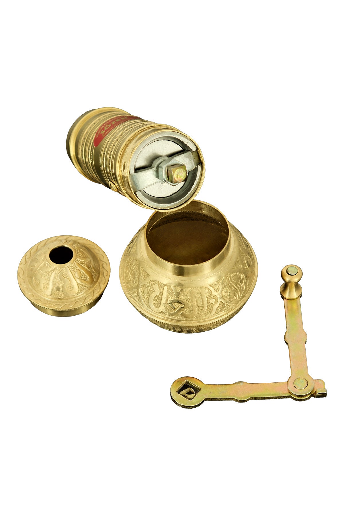 Sozen Hand-Hammered Brass Coffee Grinder – 19 cm - 7,5 Inch