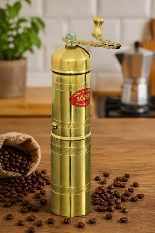 Sozen Handmade Brass Coffee Grinder – 18 cm - 7 Inch