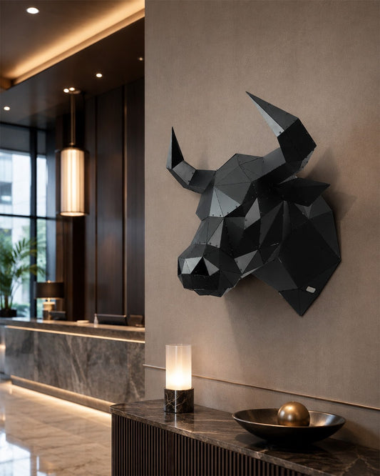 Bull Head — Large Size Handcrafted Metal Wall Sculpture