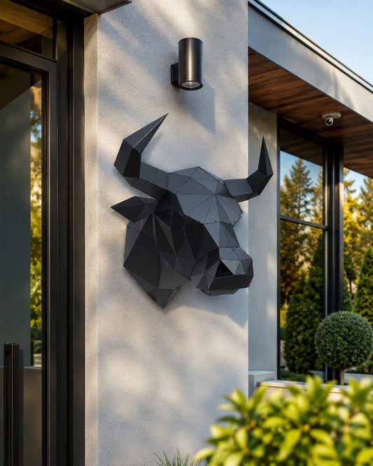 Bull Head — Medium Size Handcrafted Metal Wall Sculpture