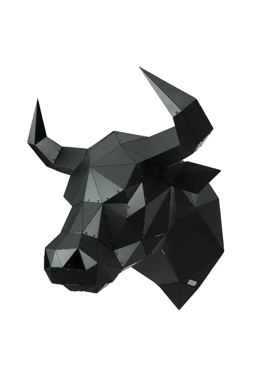 Bull Head — Large Size Handcrafted Metal Wall Sculpture