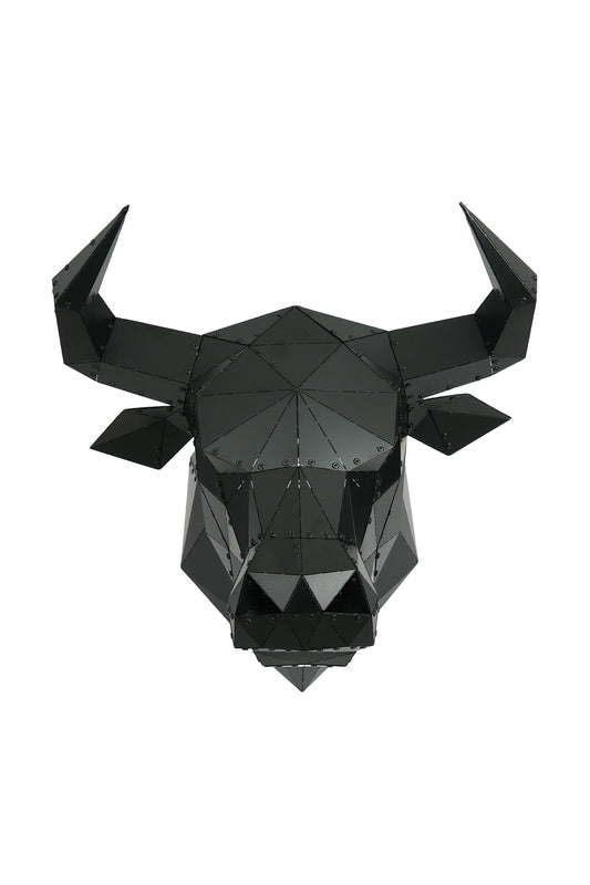 Bull Head — Medium Size Handcrafted Metal Wall Sculpture