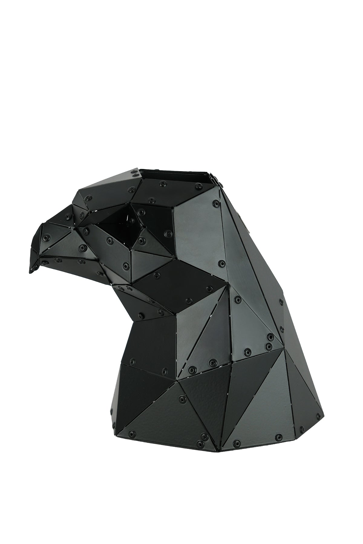 Eagle Head — Matte Black Metal Sculpture & Pen Holder