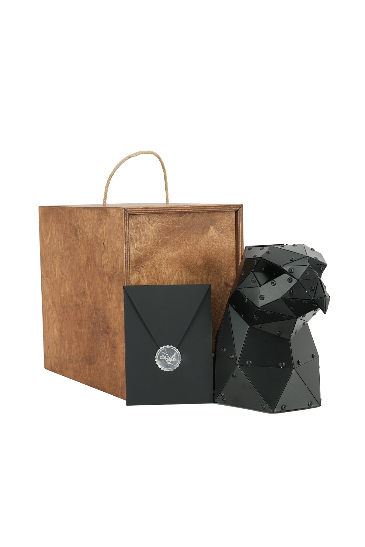 Eagle Head — Matte Black Metal Sculpture & Pen Holder
