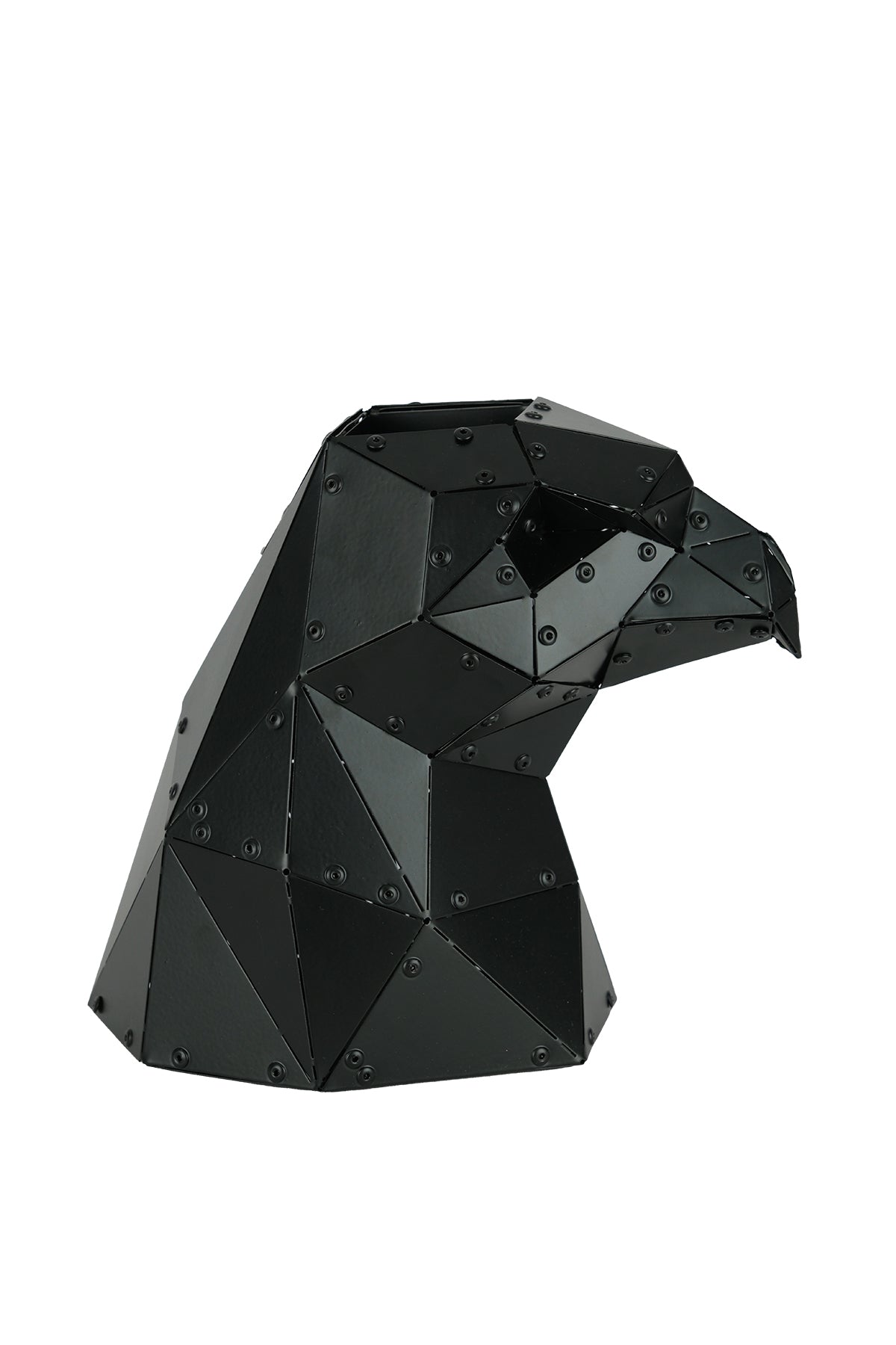 Eagle Head — Matte Black Metal Sculpture & Pen Holder