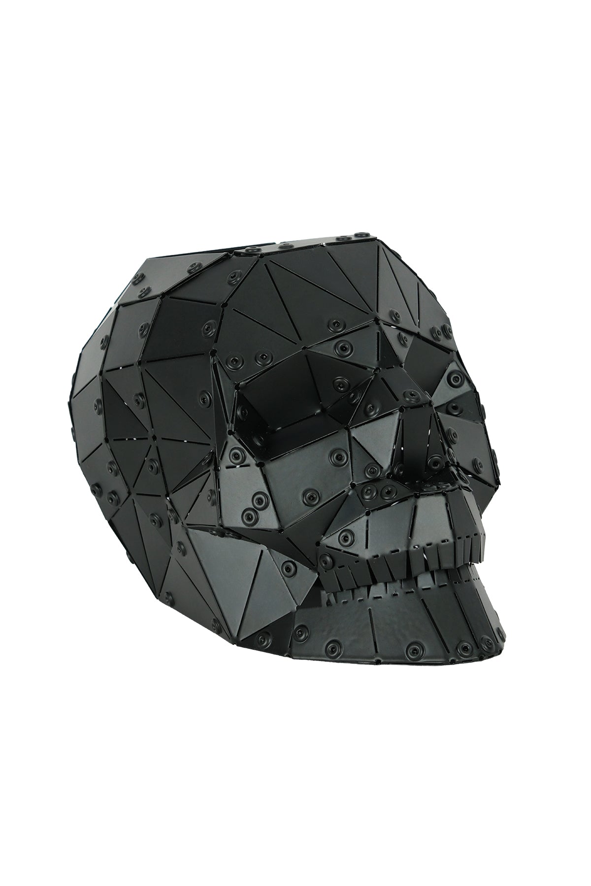 Skull — Matte Black Metal Sculpture & Pen Holder