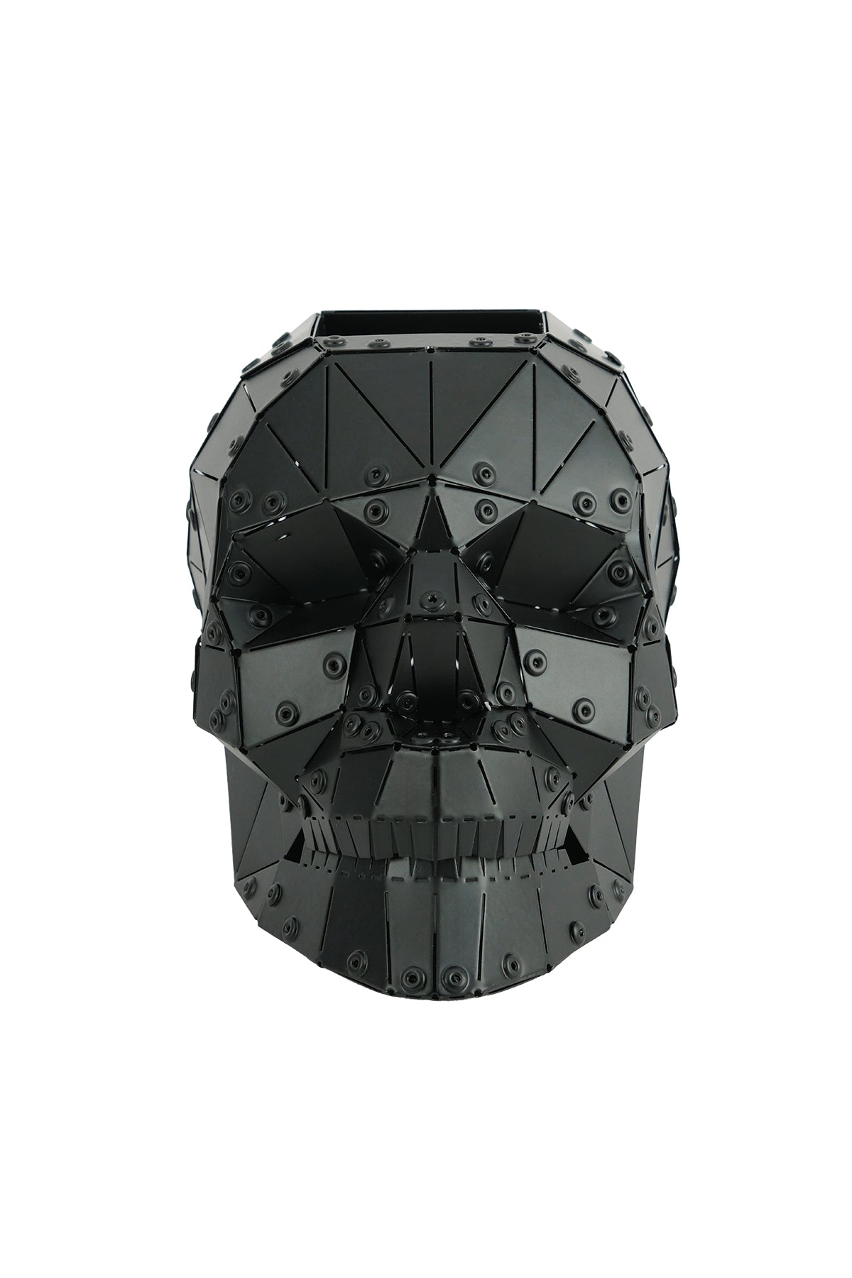Skull — Matte Black Metal Sculpture & Pen Holder